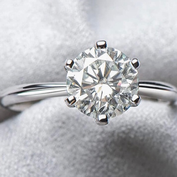 Bridal Ring W/ GRA Certificate Round Cut Best Gift - Picture 4 of 6